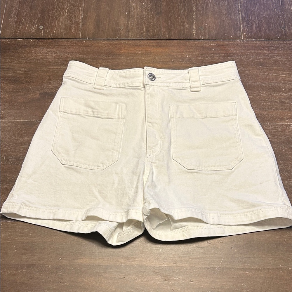H&M Cream Jean Shorts
